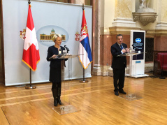 9. новембар 2020. Председник Народне скупштине Ивица Дачић и председница Националног већа Швајцарске Конфедерације Изабел Море